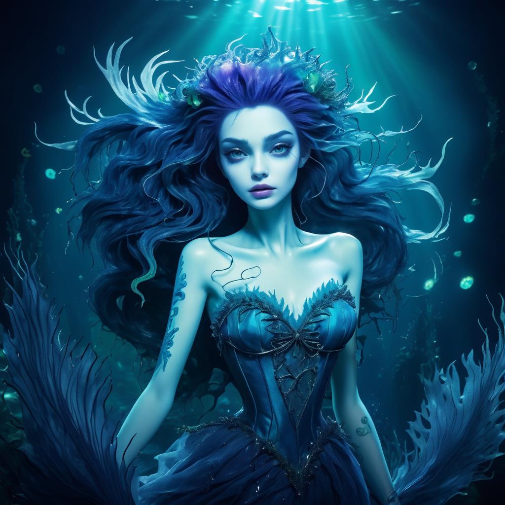 Ethereal Monstrous Mermaid Art