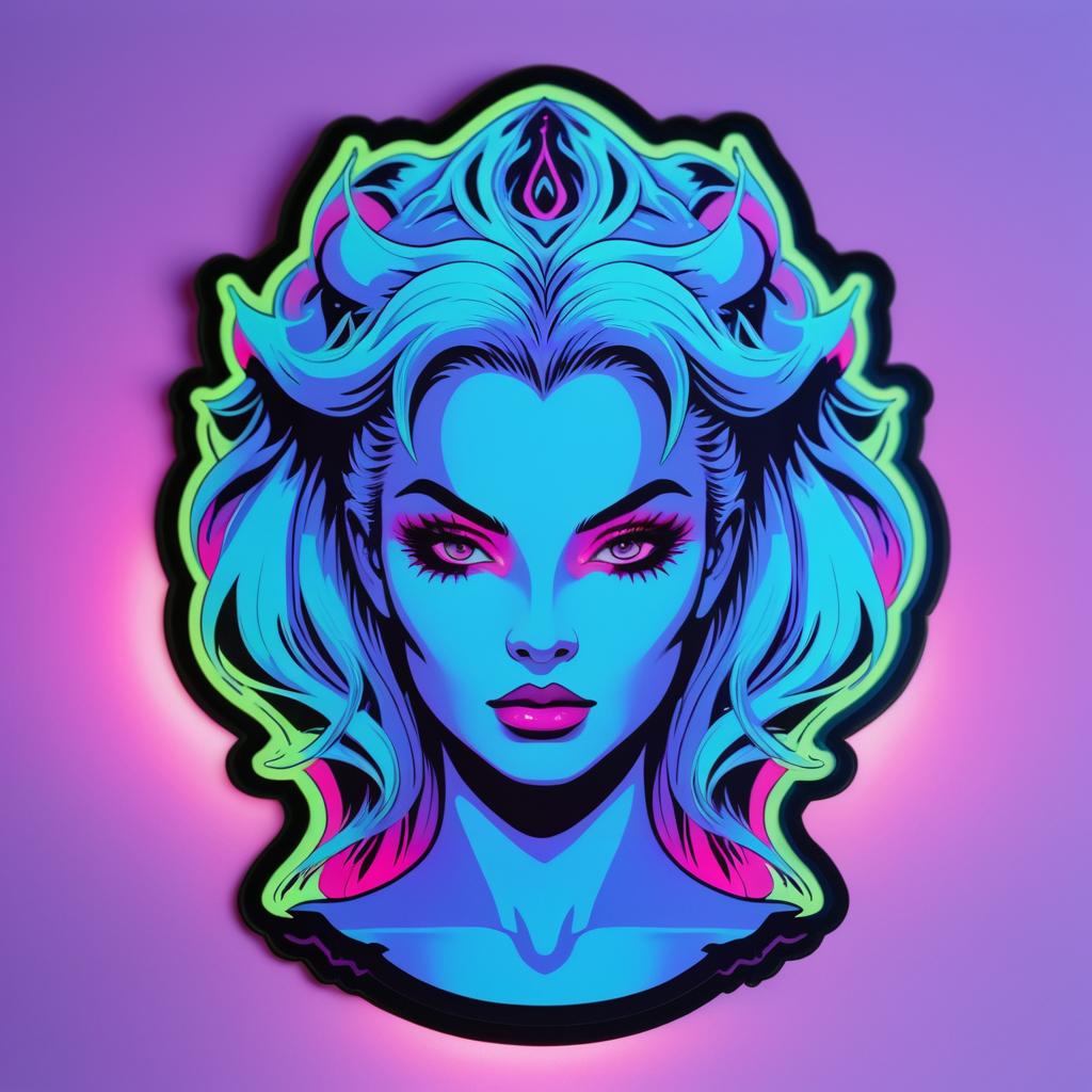 Vaporwave Banshee Sticker Design