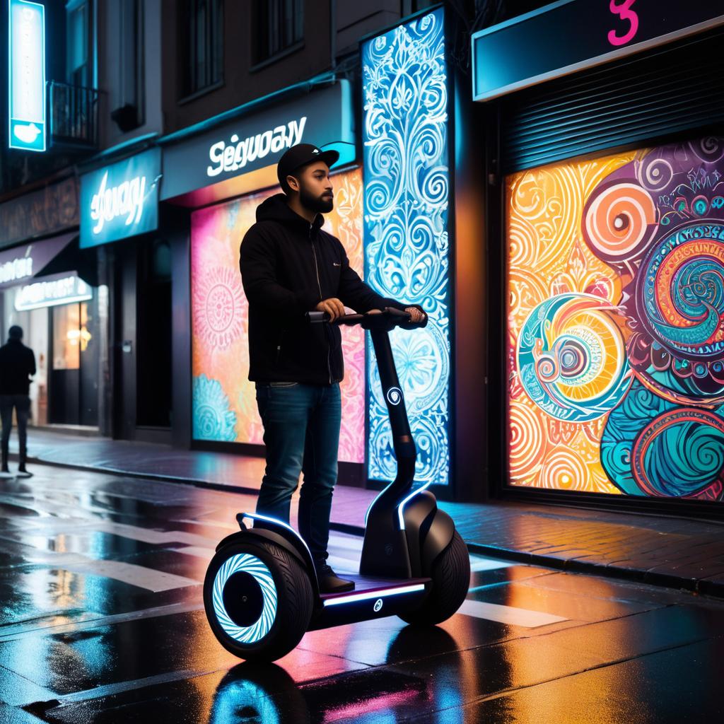 Street Artist's Segway with Abstract Designs