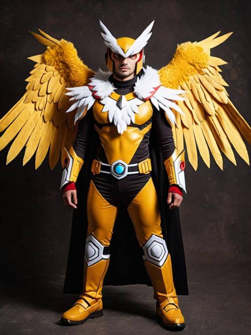 Man in Hawkman Inspired Cosplay Costume