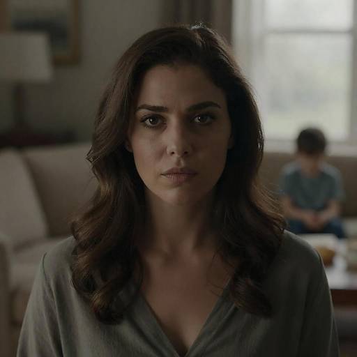 Portrait of a Pensive Woman in Dim Light