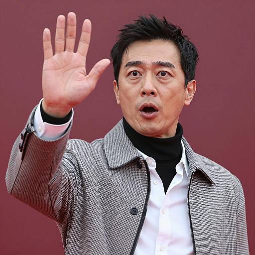 Dynamic Portrait of a Stylish Man