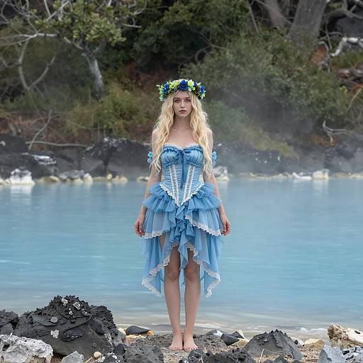 Enchanting Blue Lagoon Halloween Portrait