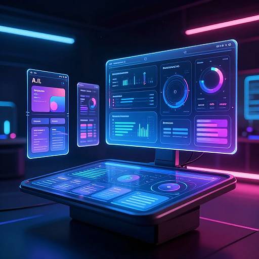 Futuristic AI Control Panel Interface