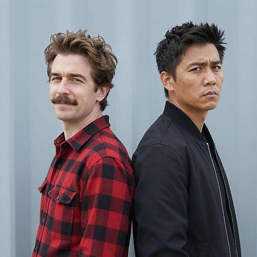 Back-to-Back Portrait of Two Men