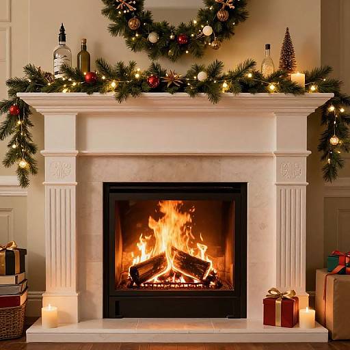 Cozy Christmas Woodfire Fireplace