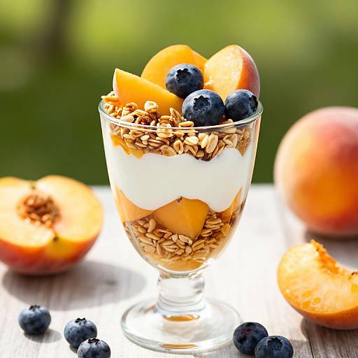 Summer Fruit Parfait in Sunlight