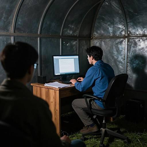 Intense Focus in a Shadowy Workspace