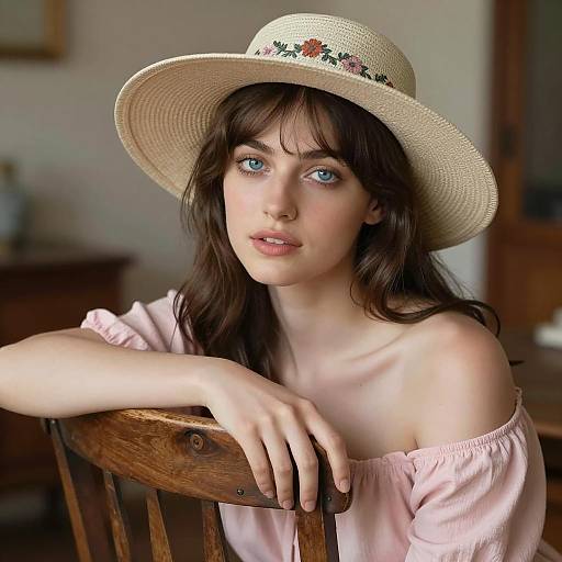 Elegant Woman in a Cozy Setting