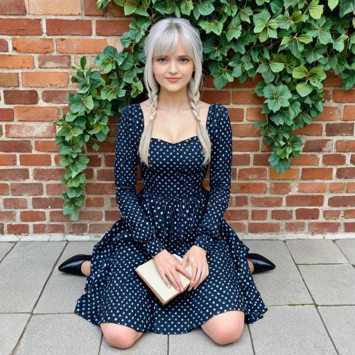 Elegant Silver-Haired Woman in Retro Fashion Elegant Silver-Haired Woman in Retro Fashion