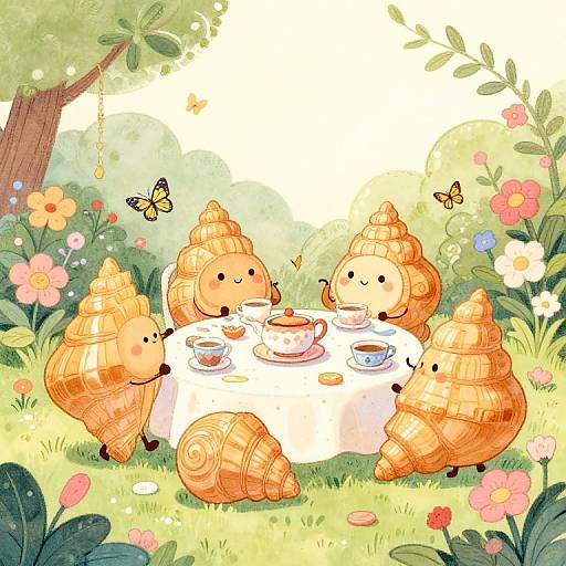 Whimsical Conchas Tea Party