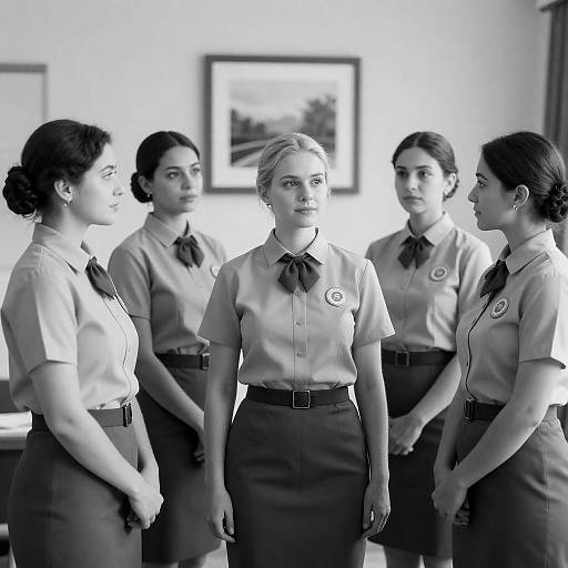 Five Women in Uniform: A Timeless Portrait