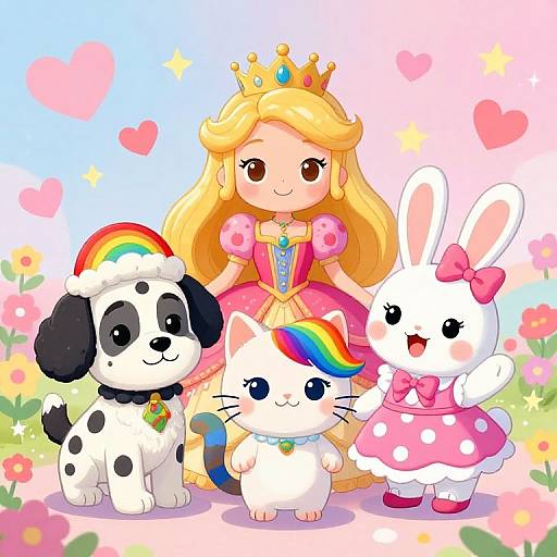 Whimsical Fantastical Character Quartet