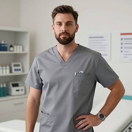 Confident Medical Professional in Clinic