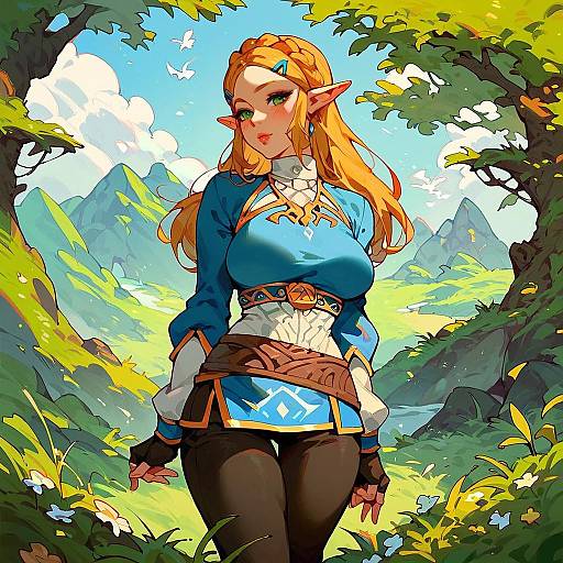 Zelda in a Grassy Field Portrait