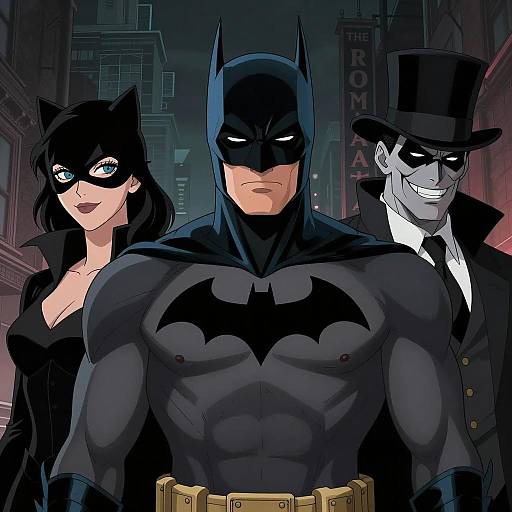 Gotham-Inspired Superheroes Illustration