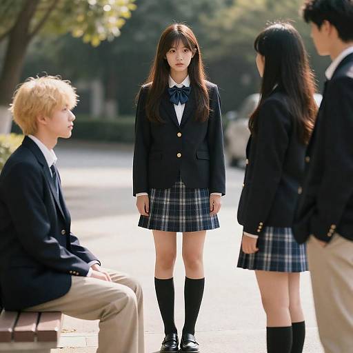 Group Portrait of Stylish Young Friends