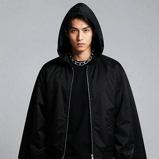 Halloween Costume Black Hooded Cape