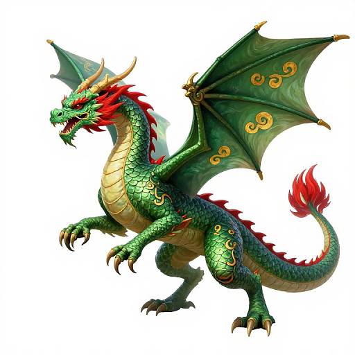 Western Style Large Dragon Painting