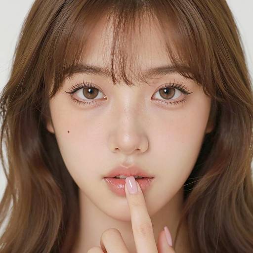 Charming Close-Up of a Young Woman