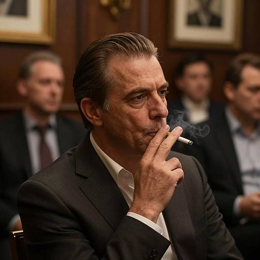 Elegant Man in Dimly Lit Surroundings