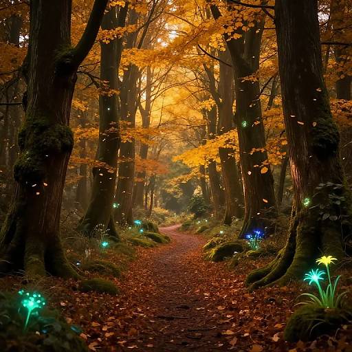 Enchanted Autumn Forest Path