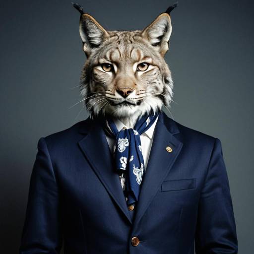 Confident Lynx Politician in Navy Blazer