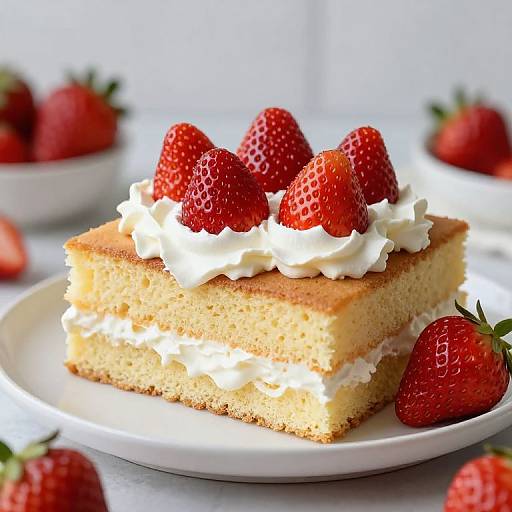 Delicious Sponge Cake with Strawberries