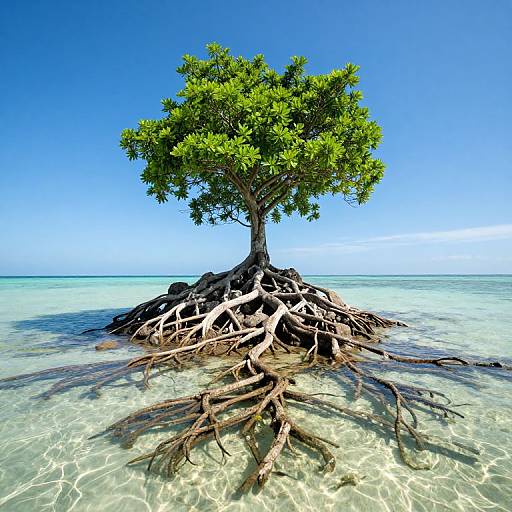 Majestic Tree on Rocky Island