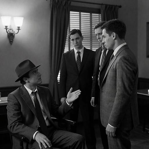 Black and White Vintage Business Meeting