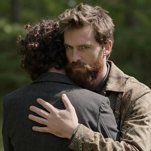 Intimate Embrace in a Forest Setting