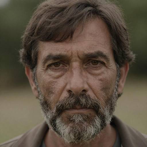 Close-up Portrait of Older Man with Beard