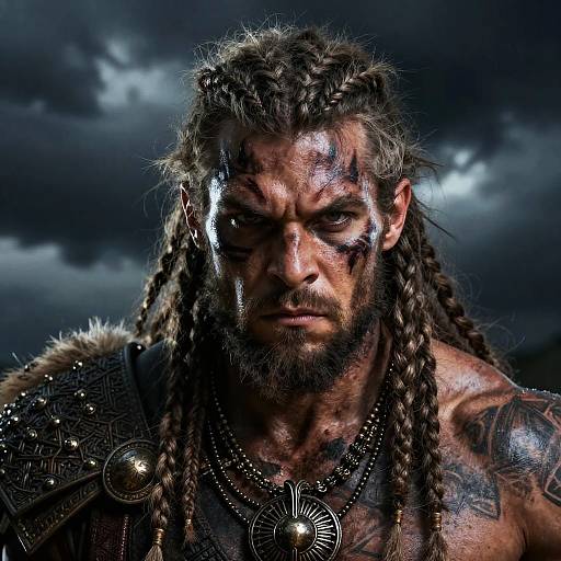 Epic Barbarian Warrior Portrait