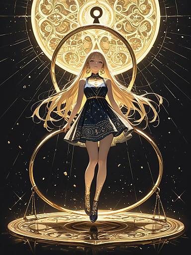 Bohemian Woman in Jewel-Toned Dress