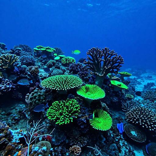 Glowing Phosphorescent Coral Reef