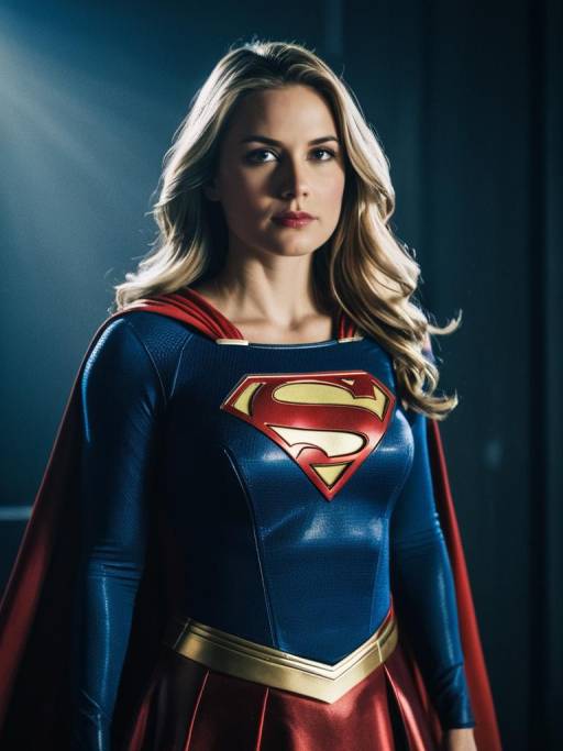Woman in Supergirl Costume Portrait