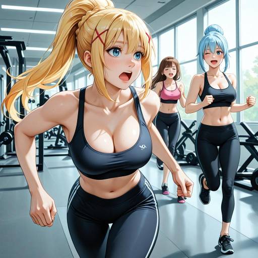 Dynamic Indoor Exercise with Girls