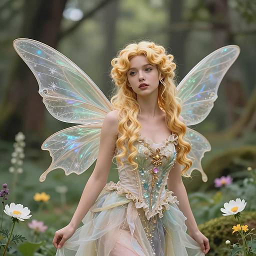 Mystical Fairy in a Lush Forest