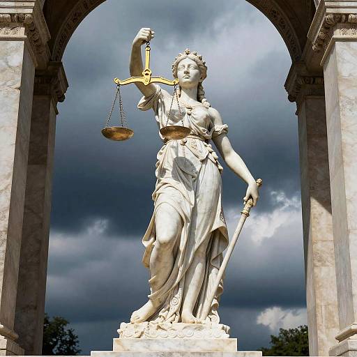 Majestic Lady Justice Statue
