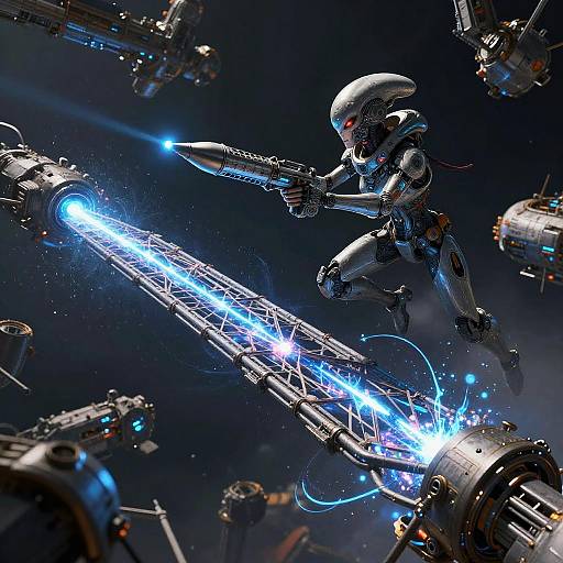 Alien Cyber Rogue in Futuristic Space