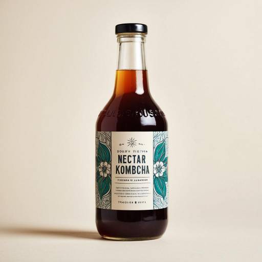 Nectar Kombucha Bottle with Artistic Label