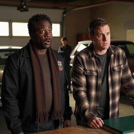 Surprising Encounter in a Dimly Lit Garage