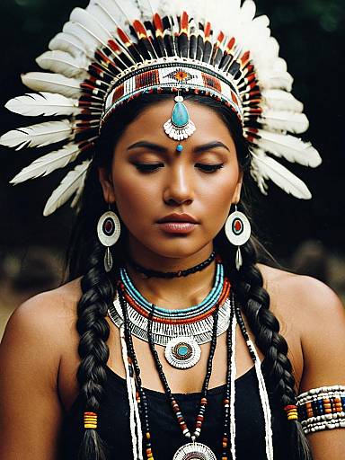 Aztec Warrior Princess Portrait