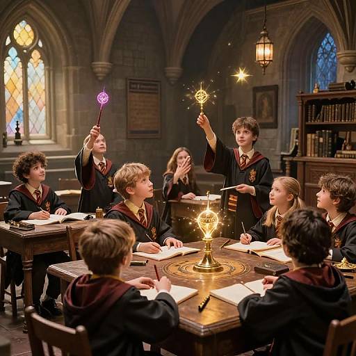 Young Wizards Learning Spells