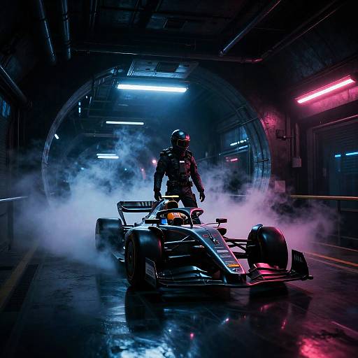 Neon Noir Sci-Fi Formula 1