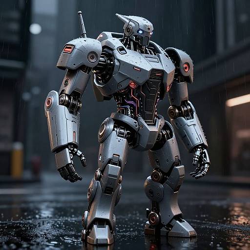 Cyberpunk 3D Robot Character Design