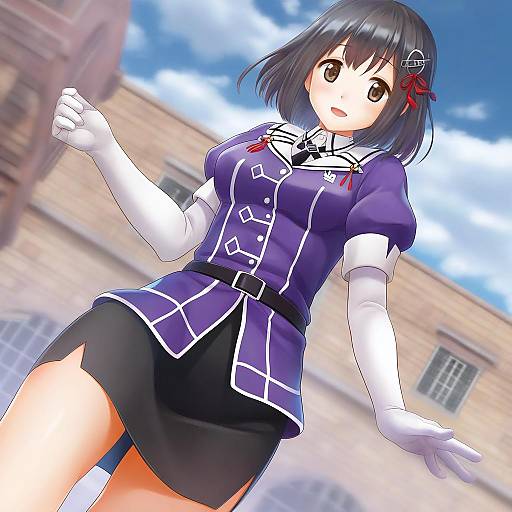 Illustration of Haguro kai ni (kancolle), kantai collection in the style of Denhijou niki