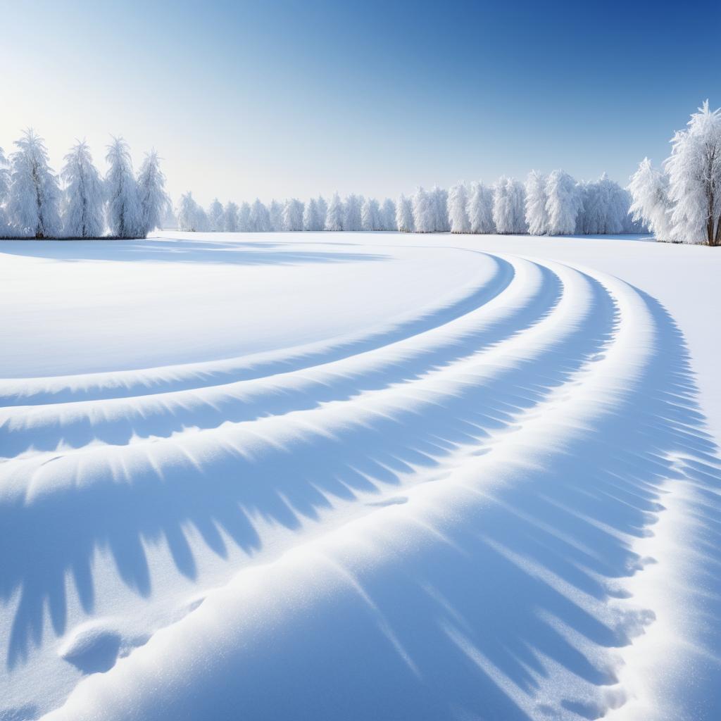 Stunning Winter Landscape with Snow Field