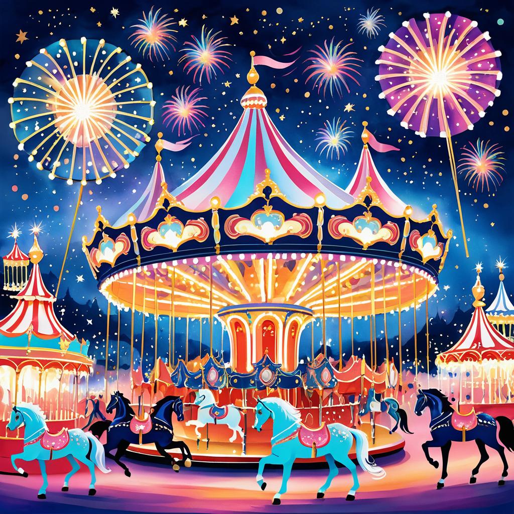 Magical Carousel in Enchanted Twilight