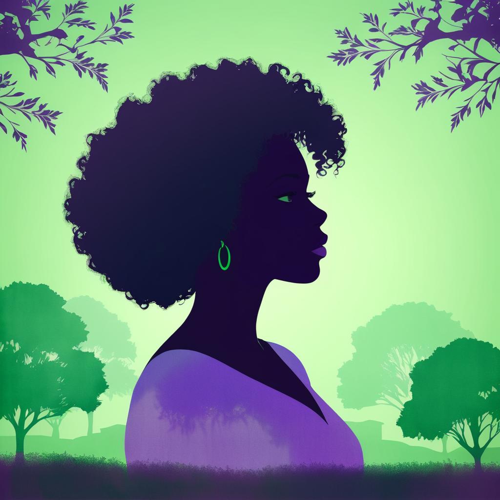 Nostalgic Silhouette of African Woman